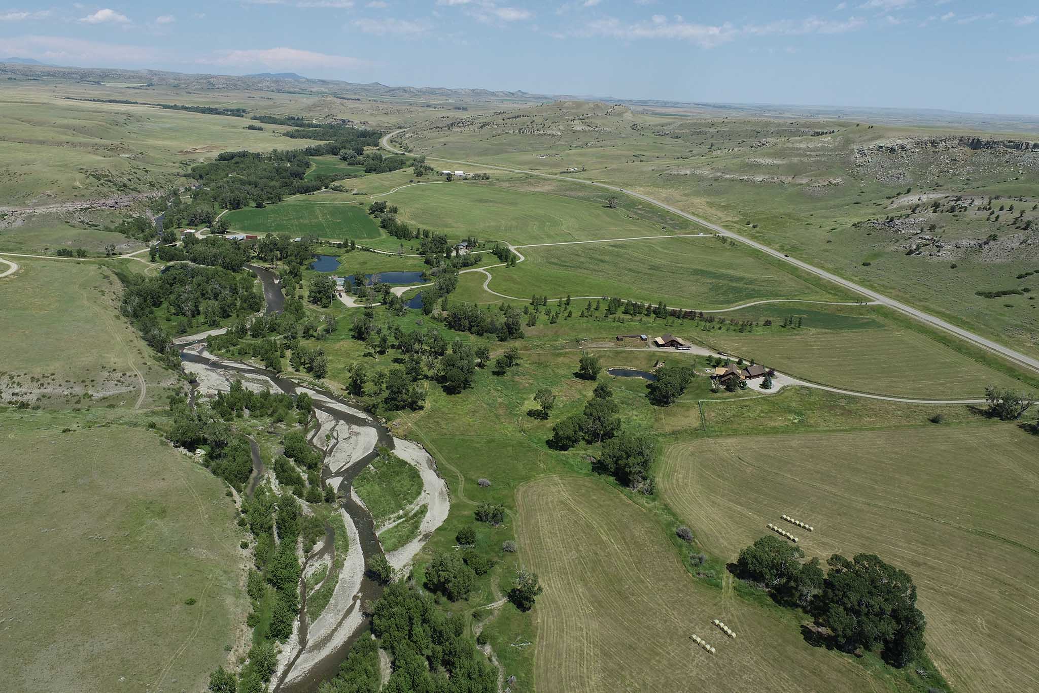 aerial survey of river property in Montana